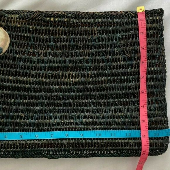 Mister Ernest Woven Clutch hand bag Straw? Rattan? - Picture 2 of 9